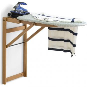 Tabla de Planchar de Pared Stirojolly, Madera Plegable, Acabado Cerezo - 86 x 38 cm