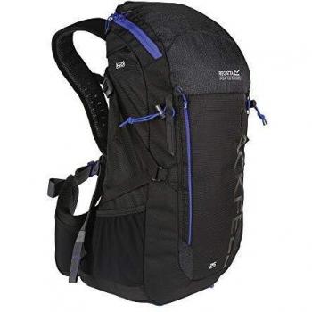 Regatta Blackfell Iii - Mochila de viaje reflectante, Unisex, Mochila, EU185 2BY000, Negro/Surfspray, 25 Litros