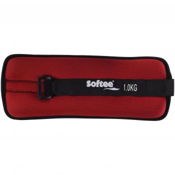 Softee 24104.003 Juego Tobilleras muñequeras, Unisex Adulto, Rojo, 1 kg