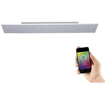Plafoniera LED Inteligente Q-NIGHTSKY 100x25cm con Control Remoto, Regulable y Función de Memoria, CCT 2700-5000K, Diseño Estrellado