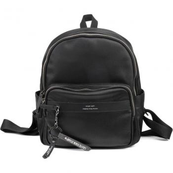 Mochila de mujer de ecopiel en color negro