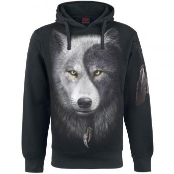 Spiral - Wolf Chi - Sudadera con Capucha - con Bolsillo Lateral - Negro - S