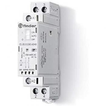 Finder serie 22 - Contactor modular 2na 230v agni selector +indicador +led