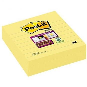 Post-it Super Sticky - Pack de 3 blocs notas, 70 hojas/bloc, color Amarillo