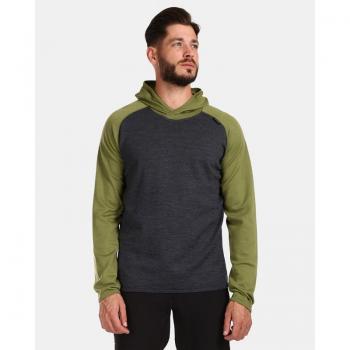 Kilpi MOSEO-M Men's Green Merino Wool Sweater with Free Shipping
