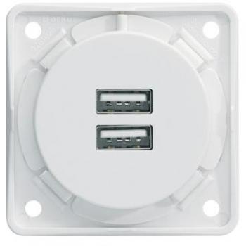 Dual USB Charging Socket 230V 3A Matte White