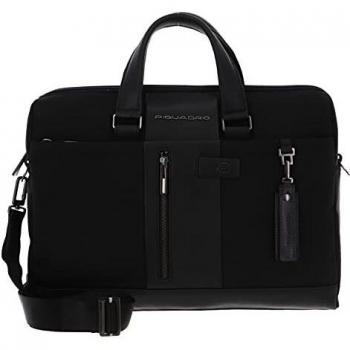 Piquadro Unisex Handbag Black Aw22, Piquadro Laptop Bags & Cases for Male, Piquadro Brief Briefcase RFID 41 cm Laptop Compartment Black