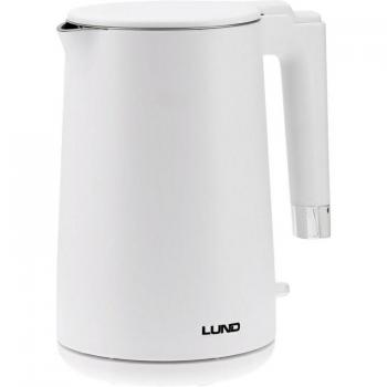 Hervidor Eléctrico Lund 1,5L Blanco Cool Touch 2200W Diseño Seguro y Eficiente