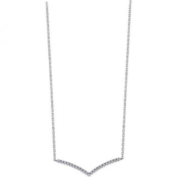 Collar Lotus Silver Pure Essential LP1992-1/1 de plata con circonita para mujer