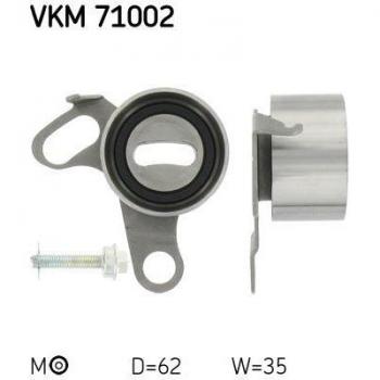 Polea tensora SKF VKM 71002 para correa dentada, incluye características de polea tensora y polea de guía/deflexión para correa de distribución