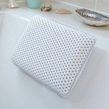 Comfort White Waterproof Bath Pillow - Relax and Unwind! Bath neck support pillow by Bathroom