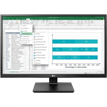 LG 27BK55YP-B Monitor 27 IPS Full HD (1920 x 1080) VGA DVI HDMI DisplayPort USB Ajuste de Altura Multimedios 75Hz