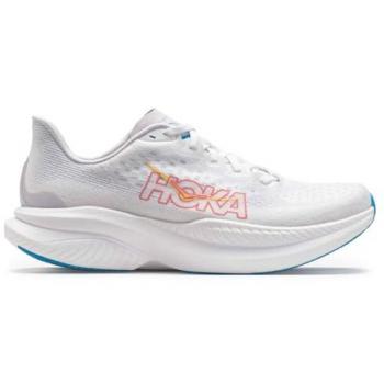 HOKA Women's Mach 6 Road Running Shoes - White/Nimbus Cloud, Size 36