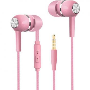 Auriculares Deportivos In-Ear con Cable de 3,5mm y Micrófono para iPhone, Xiaomi, Samsung y Huawei - Estéreo Gaming y Música