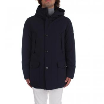 Woolrich Men's Arctic Stretch Down Melton Parka - Navy Blue, Size XL