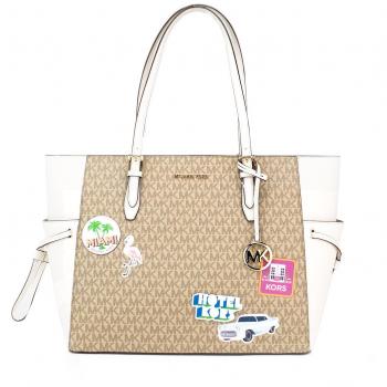 Gilly Large Travel Miami Print Signature PVC Tote Handbag Purse