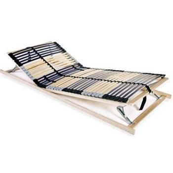 vidaXL Somier Láminas 42 Listones 7 Regiones Madera 80x200 cm Mueble Cama
