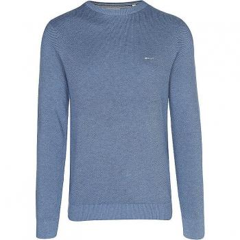 Suéter de punto piqué para hombre Gant, cuello redondo, algodón, con logotipo bordado en el pecho - Talla XXXL
