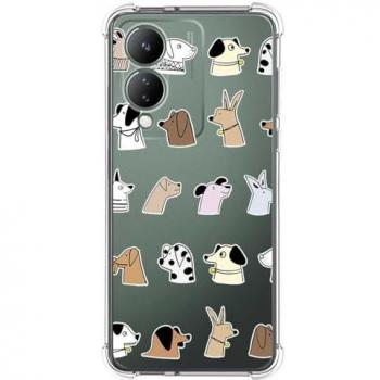 Funda Silicona Antigolpes Vivo Y17s con Diseño de Perros Dibujos