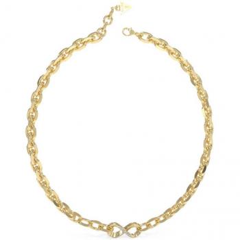 Collar Endless Dream Infinito de acero y cristales Guess