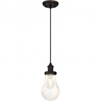 Lámpara colgante Westinghouse 633, bronce aceitado, transparente