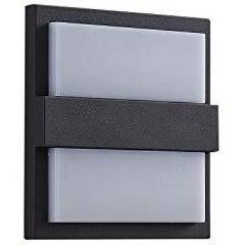 Aplique LED de exterior Lucande Gylfi, cuadrado, moderno, gris, hecho de aluminio