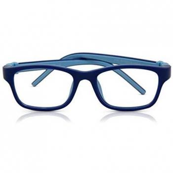 Cuadrado Montura Completa Plástico Azul - Gafas Recetadas para Niños