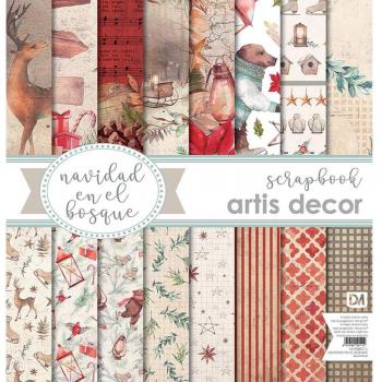 Papel scrap Artis Navidad en el Bosque 16 hojas
