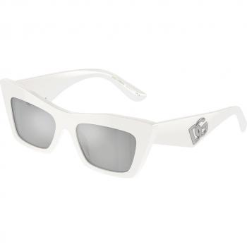 Dolce & Gabbana DG4435 Col. 33128V Women's Cat Eye Sunglasses White, Size: 53 MM, Iconic Style
