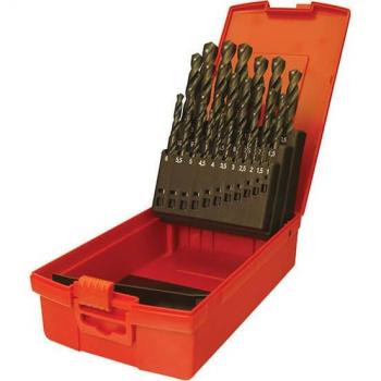 Dormer - Juego de brocas helicoidales HSS A190 DIN 338 Type N, diámetro de 1mm a 10mm, 19 piezas