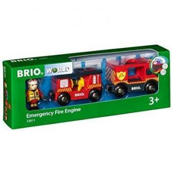 BRIO- Emergency Fire Engine Juego Primera Edad, Color Negro, Multi, Naranja, Rojo