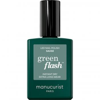 Manucurist Green Flash LED Gel Nail Lacquer 15 ml Verde Esmalte de Uñas Sauge