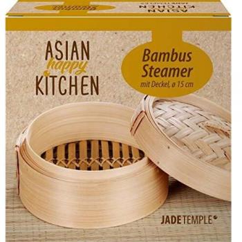 JADE TEMPLE 17608 Asian Happy Kitchen-Vaporera de bambú con tapa