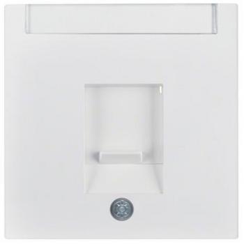 Modular Jack Central Cover Plate Glossy White S1/B3/B7