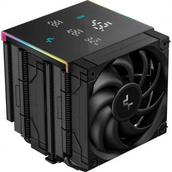 Disipador de CPU DeepCool AK620 Digital Pro Negro, 163 mm, Doble Torre, Pantalla Digital, 6 Heatpipes ARGB