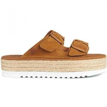 Sandalias de Mujer POPA Menorquina Plataforma Collao Serraje Cuero