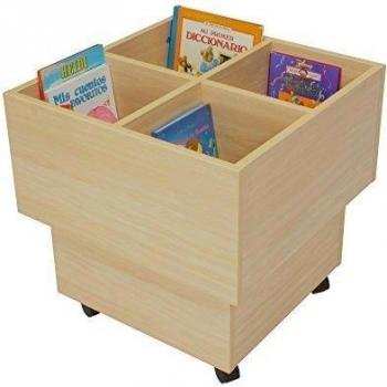Mobeduc Cubo librería Infantil, Haya, Haya, 60x60x60 cm