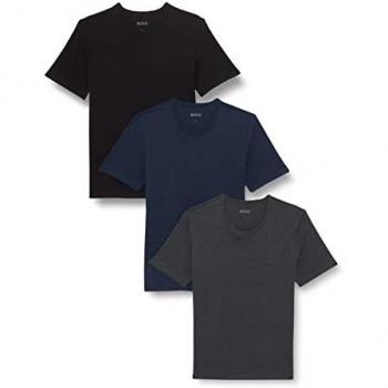 Camiseta BOSS para Hombre, Pack de 3 - RN 3P Clásico, Cuello Redondo, Manga Corta, Algodón, Liso (XXL)