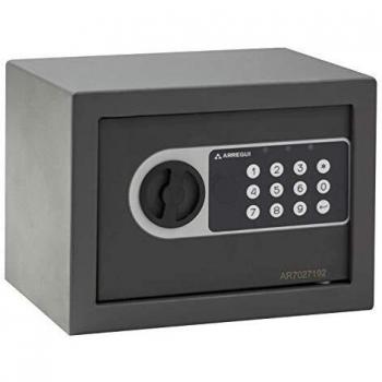 ARREGUI Premier 16501-S0 Caja Fuerte de Acero con Cerradura Electrónica, Caja de Seguridad para Casa y Hogar, Teclado con Código Programable, con Llave de Emergencia, 17 x 23 x 17 cm, 4 L