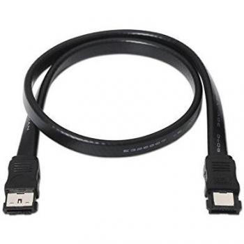 NANOCABLE 10.18.0402 - Cable SATA Datos Externo Dispositivos con conexión SATA, Negro, 1mts