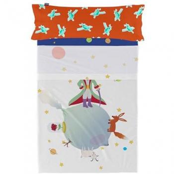 Juego de Sábanas Le Petit Prince 2 Piezas Multicolor 100% Algodón 150 TC (Cama 105)