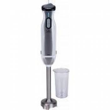 Jata BT185 - Batidora de mano inox de 1.000 W, Regulador electrónico de velocidad, Doble cuchilla titanium, Pie desmontable, Vaso medidor incluido