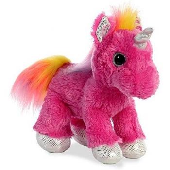 Aurora 60954 Peluche Unicornio Rosa Fuerte, Rosa, 31Cm