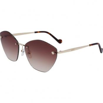 Liu Jo LJ153S 711 Women's Cat Eye Sunglasses Gold Size 62