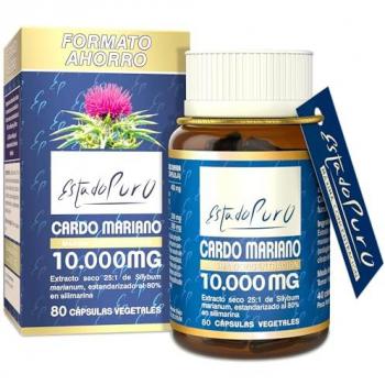 Tongil Cardo Mariano 10.000 mg 80 cápsulas - Extracto de semillas concentrado 25:1 con 80% silimarina y colina, apoyo para el hígado, limpieza y detox