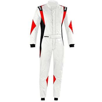 Sparco Traje SUPERLEGGERA R564 Talla 66 Blanco/Rojo/Negro