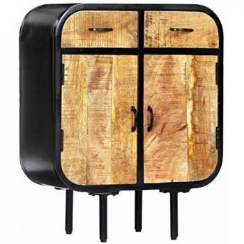 vidaXL Sideboard 60x30x75 cm Solid Mango Wood and Iron