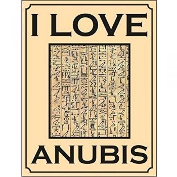 4325 I LOVE ANUBIS RETRO divertido fino arte de la pared del METAL de la vendimia de publicidad nostálgico placa