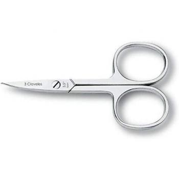 3 Claveles Tijera Para Uñas, Curvas, Acero Carbono, 3.5, color Gris, 35 g