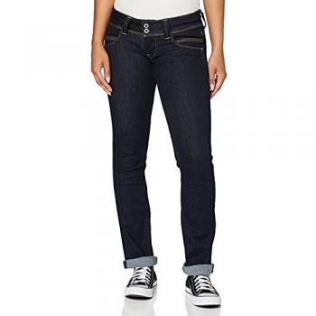 Pepe Jeans Women's Straight Leg Venus Denim Jeans in Black